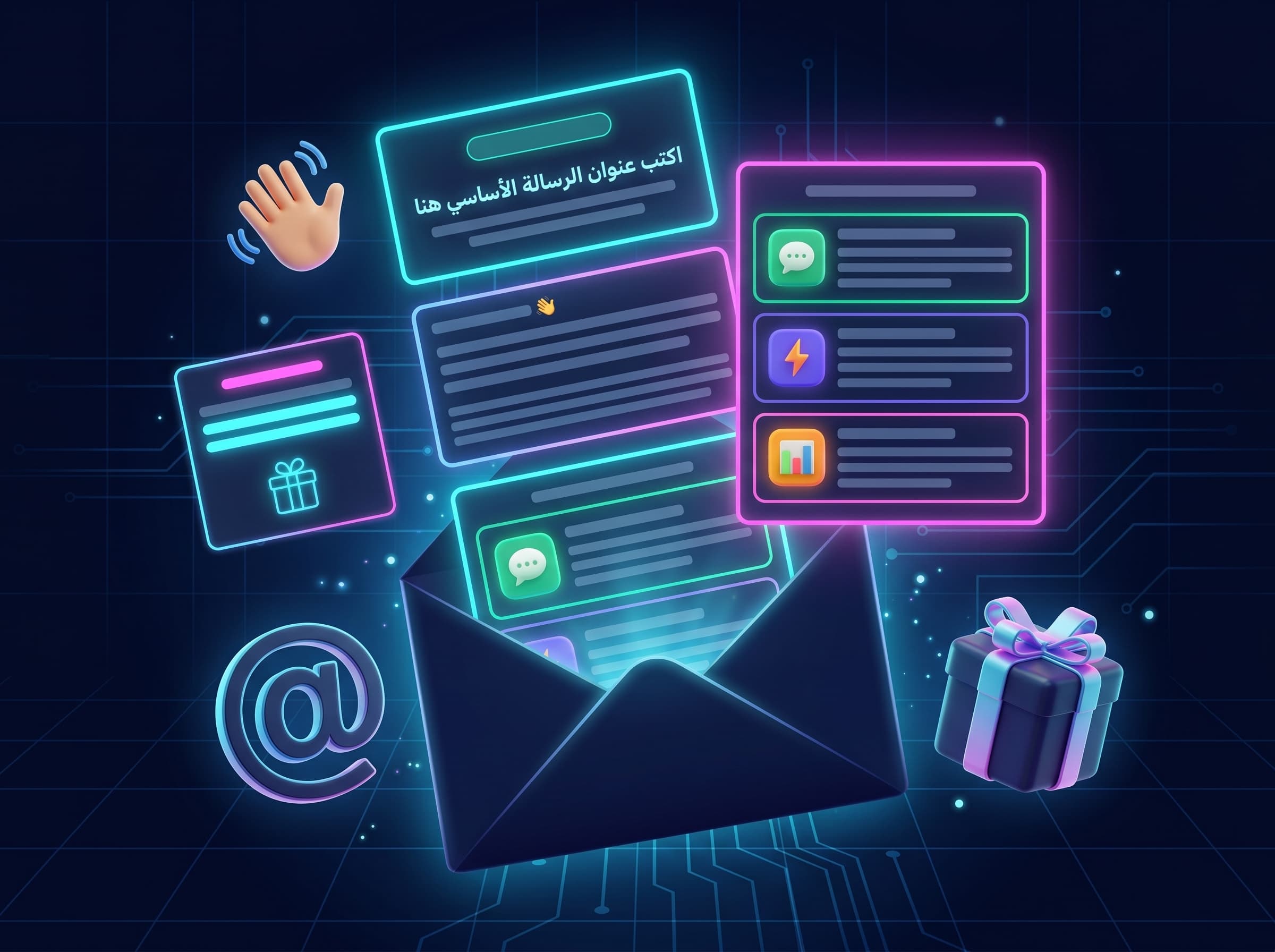 قالب رسائل بريدية قابل للتخصيص لدعم حملاتك التسويقية